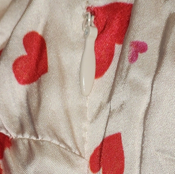 Maje DressRedFloral PrintRuffle & Keyhole AccentsShort Sleeve with Crew - Picture 8 of 9